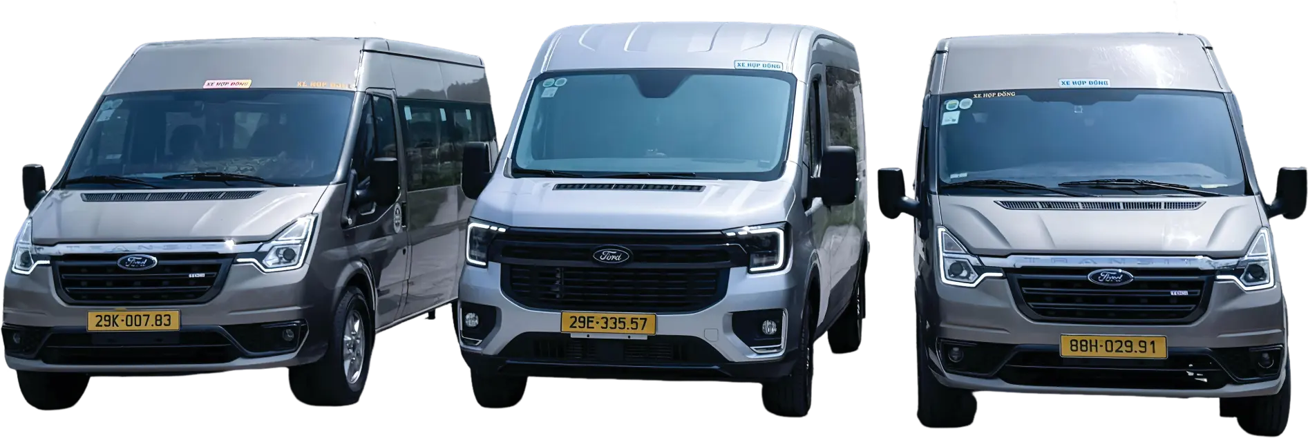 Ba xe Ford Transit của Minh Anh Transport